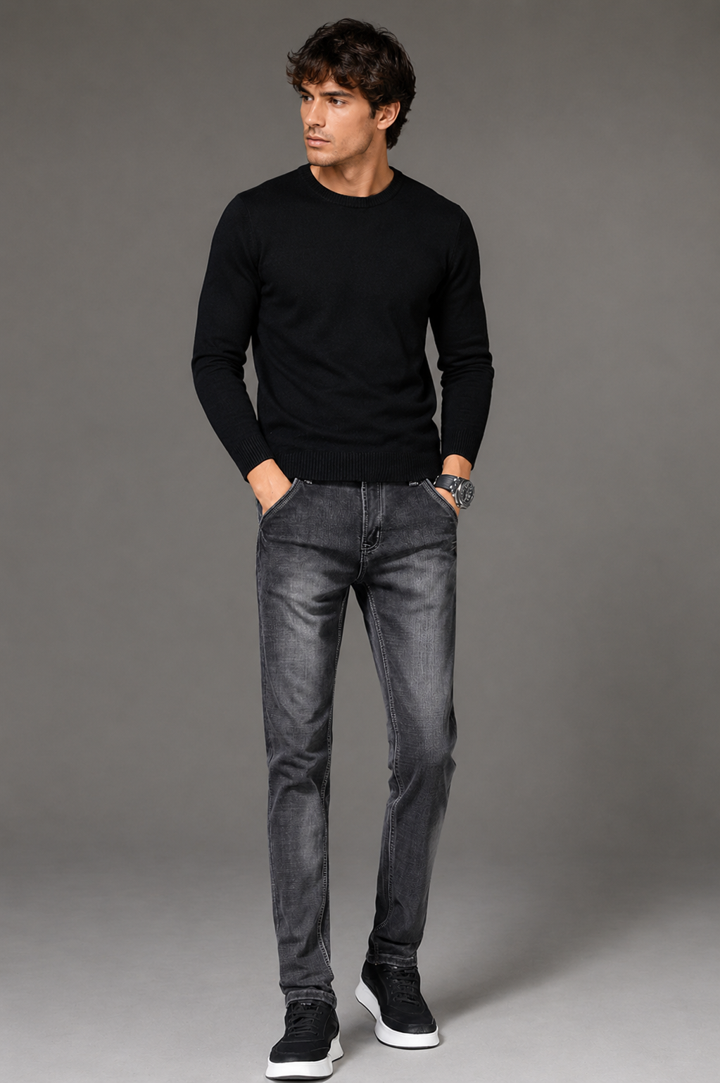The Noir Slim — Men's Stretch Denim