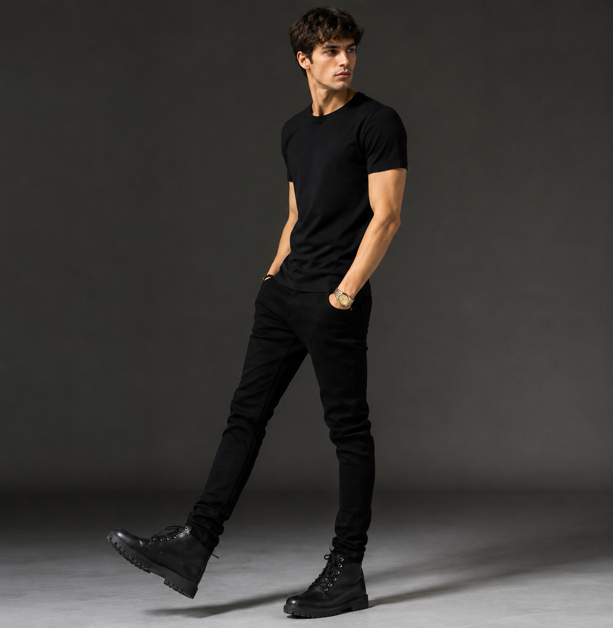 Men's Slim Fit Stretch Denim Jeans for Fall Fashion